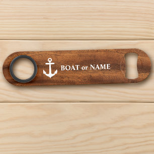 Nom du bateau Ancre classique nautique Style bois