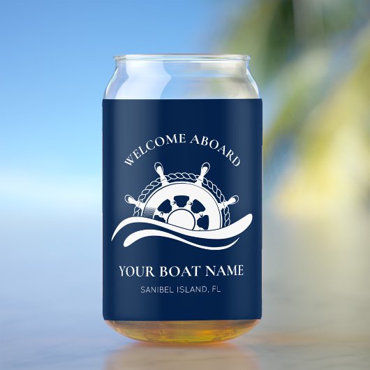 Nom du bateau bleu marine Nom du bateau Roue du na