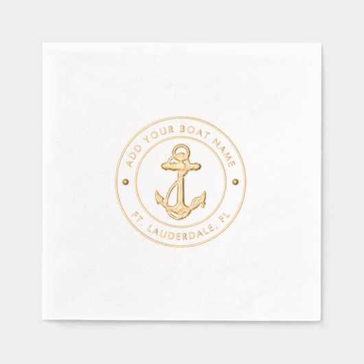 Nom du bateau d'Ancres nautiques personnalisé (Recto)