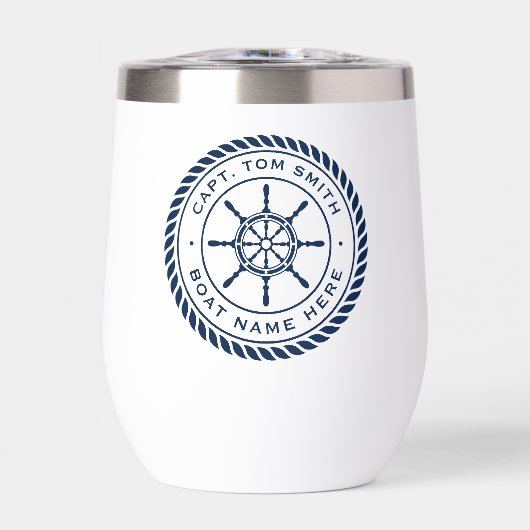 Nom du bateau du capitaine sur mesure roue du navi (Avant)