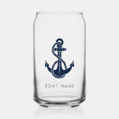 Nom du bateau Marine Bleu Ancre nautique Personnal (Recto)