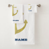 Nom du bateau nautique, Ancre d'or Marine Bleu ray (En situation)