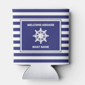 Nom du bateau nautique Glacière à rayures bleu mar (Dos)