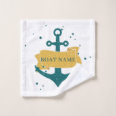 Nom du bateau nautique Personnalisé (Gant de toilette)