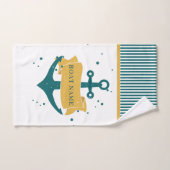 Nom du bateau nautique Personnalisé (Serviette à main)