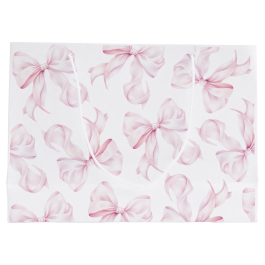 Nom du bébé Sac cadeau Pink Bow (Dos)