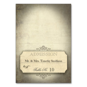 Nom du billet vintage Cartes de place