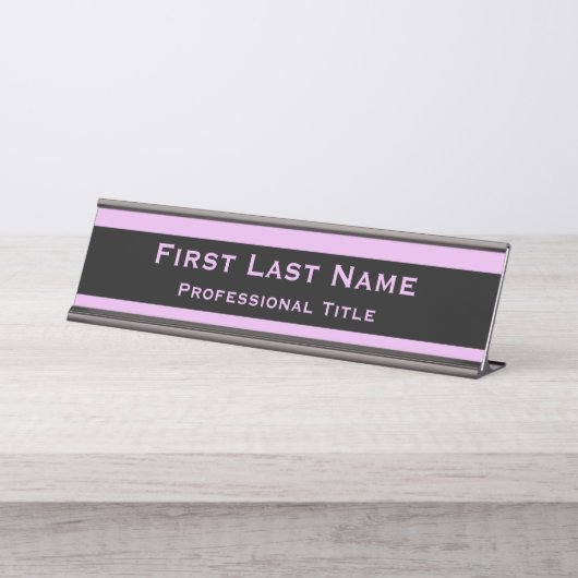 Nom du bureau moderne Plaques de plaque Lavendar v (Devant)