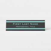 Nom du bureau moderne Plaques Plaques Turquoise Tu (Devant)