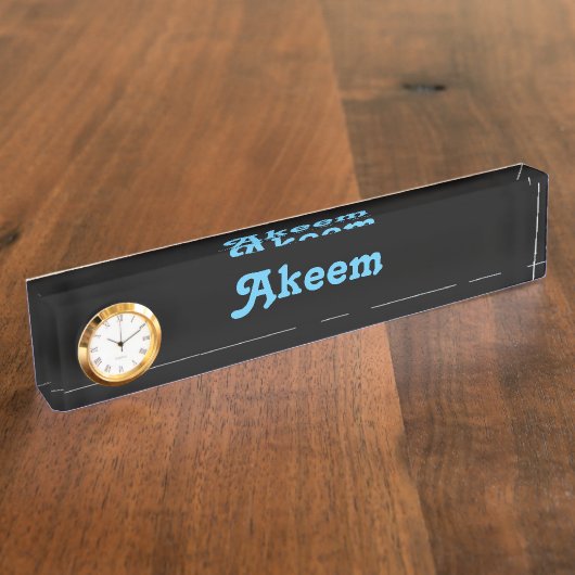 Nom du bureau Plaque Akeem (Taille)