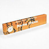 Nom du bureau Plaque avec horloge
