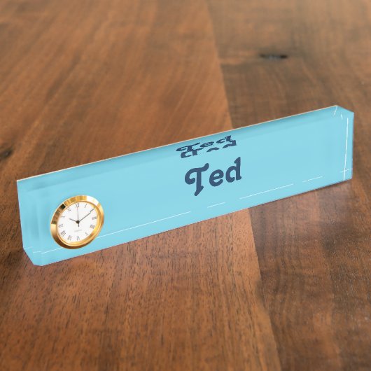 Nom du bureau Plaque Ted (Taille)