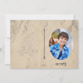 Nom du camp Carte postale Anniversaire Fête Invita (Dos)