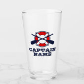 Nom du capitaine de bateau bière cadeau en verre p (Devant)