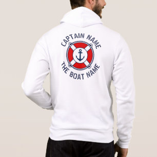 Nom du capitaine de bateau personnalisé sweat - sh