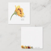 Nom du Carte de remerciements de tournesol Waterco (Devant / Derrière)