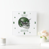 Nom du casque de football vert et horloge de l'éco (Maison)