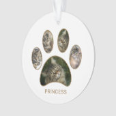 Nom du chat Empreinte de patte personnalisé Année  (devant)