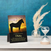 Nom du cheval Hommage Poème spirituel Plaque commé (Côté)