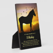 Nom du cheval Hommage Poème spirituel Plaque commé (Côté)