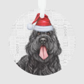 Nom du chien de Terrier russe noir Photo Noël (dos)