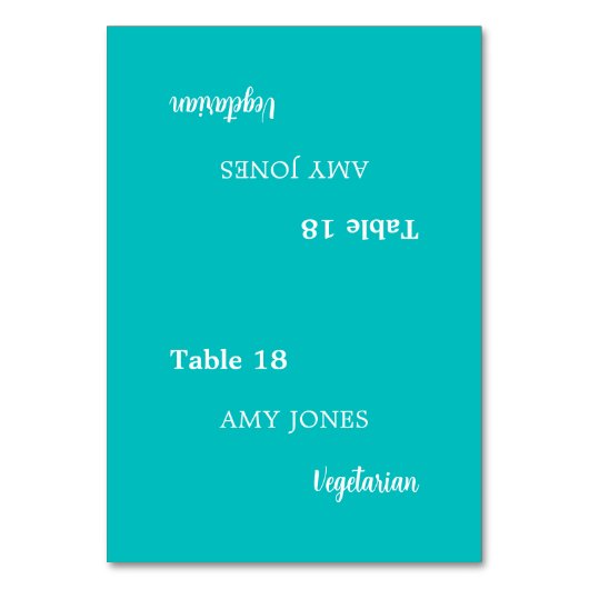 Nom du client Carte de la place Aqua Turquoise Mea (Par défaut)