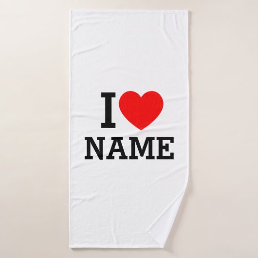 Nom du coeur Serviette de bain (Serviette de bain)
