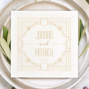 Nom du couple géométrique Art Déco PersonnaliséMar