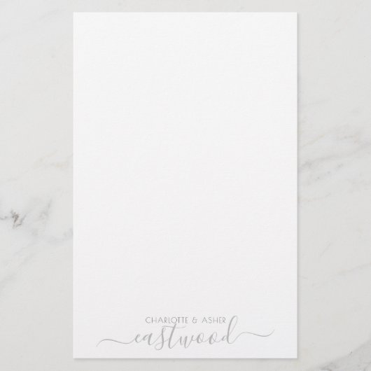 Nom du couple Nouveau nom du marié Papier à lettre (Devant)