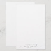 Nom du couple Nouveau nom du marié Papier à lettre (Devant / Derrière)