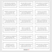 Nom du destinataire 18 Étiquettes d'expédition de (Feuille)
