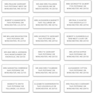 Nom du destinataire 18 Étiquettes d'expédition de