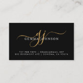 Nom du diplôme Monogramme Or Carte d'insertion noi (Dos)