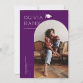 Nom du diplômé Violet Arch Faire-part de diplôme (Devant)