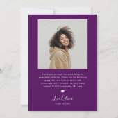 Nom du diplômé Violet Arch Faire-part de diplôme (Dos)