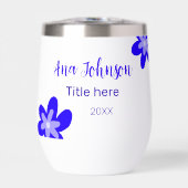 Nom du doodle fleur bleu année 20XX profession (Avant)