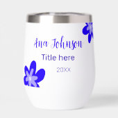 Nom du doodle fleur bleu année 20XX profession (Arrière)