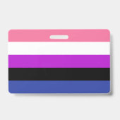 Nom du drapeau genderfluid / Badge de pronom (Arrière)