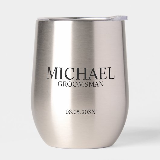 Nom du Groomsman Personnalisé Classique (Gauche)