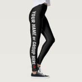 Nom du groupe personnalisé et texte Leggings des f (Droite)