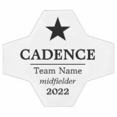 Nom du joueur étoilé et équipe de football (Plat)