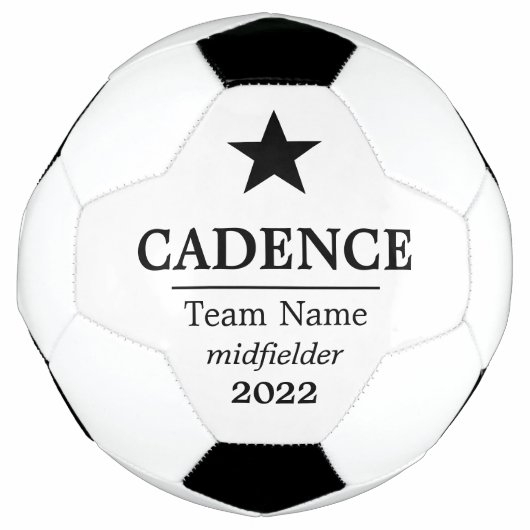 Nom du joueur étoilé et équipe de football (Devant)