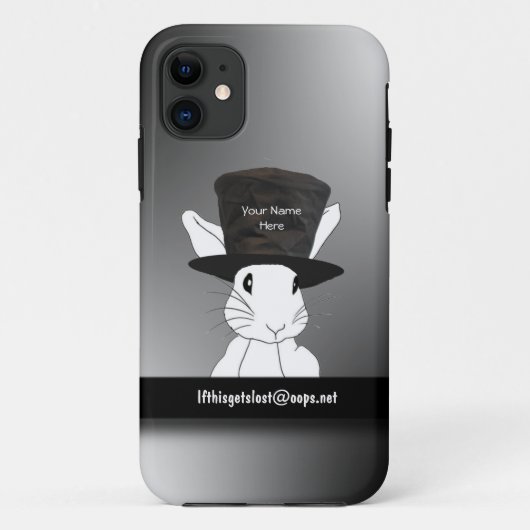 Nom du lapin blanc Top Hat iPhone 5 Coque (Dos)