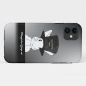 Nom du lapin blanc Top Hat iPhone 5 Coque (Dos (Horizontal))