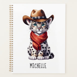 Nom du léopard des neiges mignon Cowboy