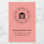 Nom du logo de l'entreprise Mini Étiquette de bout (Étiquettes simples)