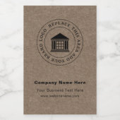 Nom du logo de l'entreprise Mini Étiquette de bout (Étiquettes simples)