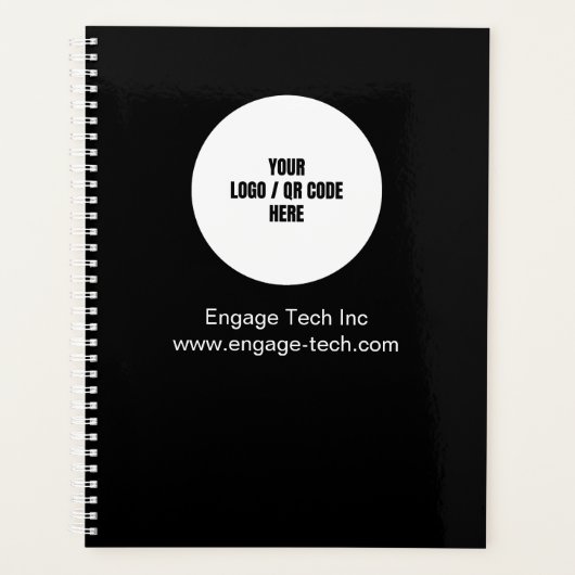 Nom du logo de l'entreprise personnalisée Noir mod (Devant)