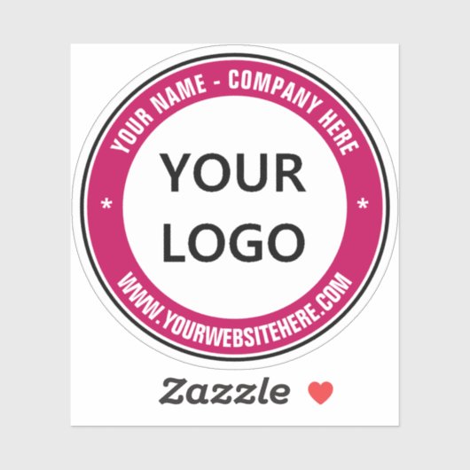 Nom du logo de l'entreprise Site Web Sticker promo (Feuille)