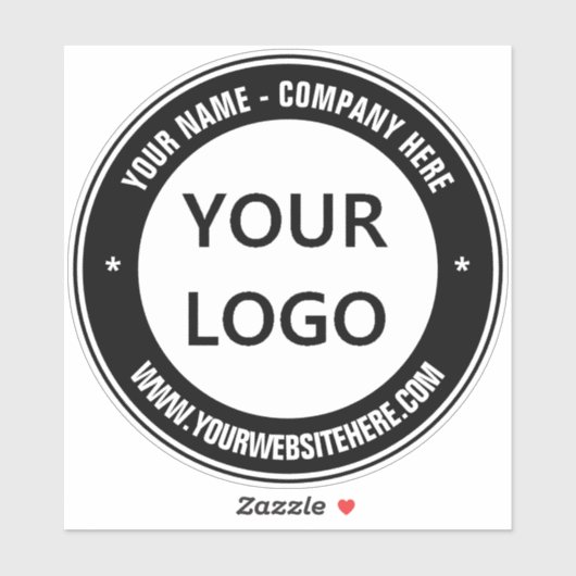 Nom du logo de votre entreprise Site Web Sticker r (Feuille)
